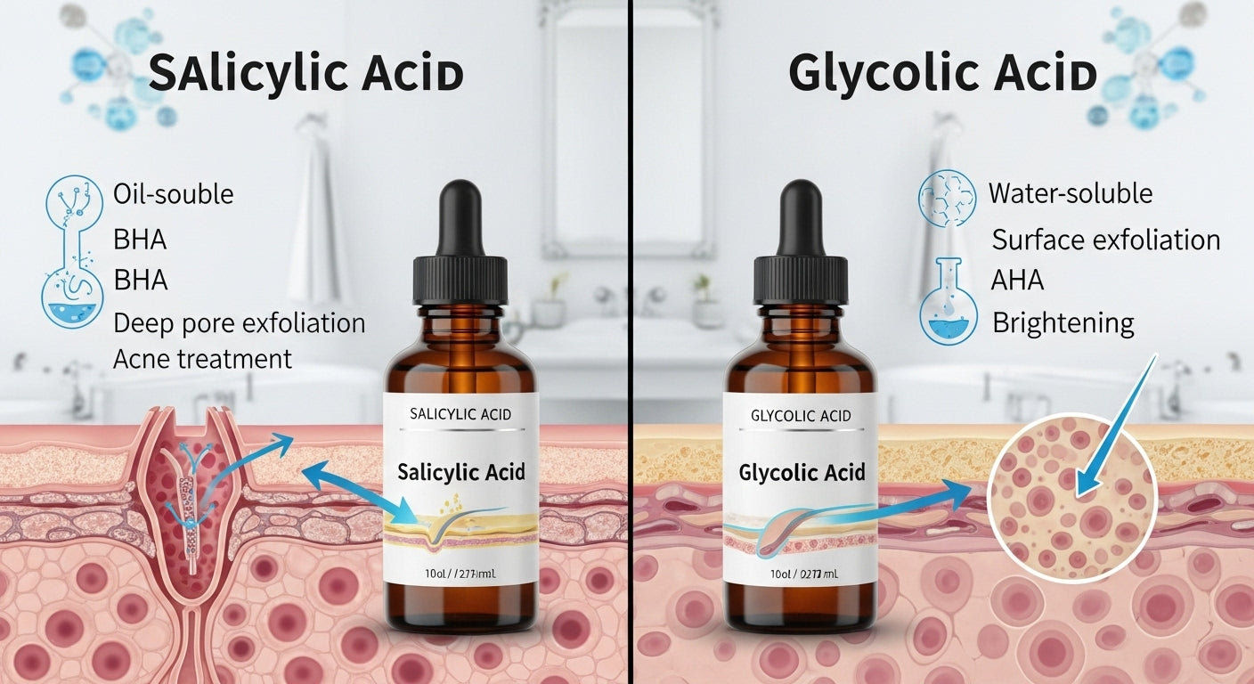 Salicylic Acid vs Glycolic Acid