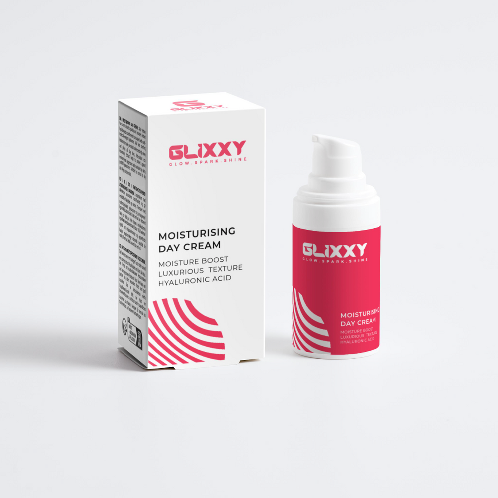 moisturizing day cream containing hyaluronic acid, comes with Daily Radiance Collection Box by glixxy