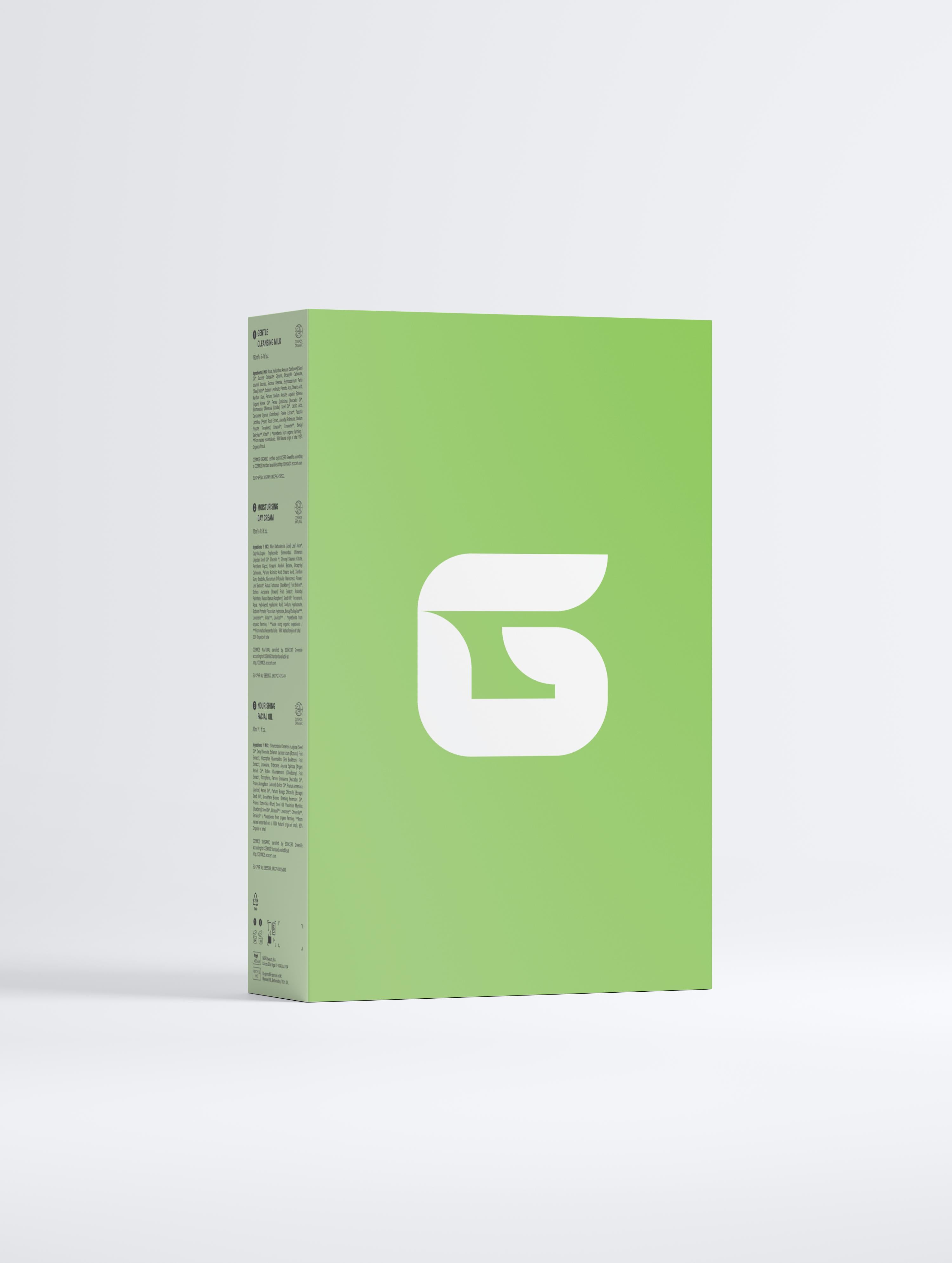 Green box with a white logo of Glixxy on a white background