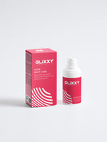 Glixxy acne spot care packaging and bottle on a white background