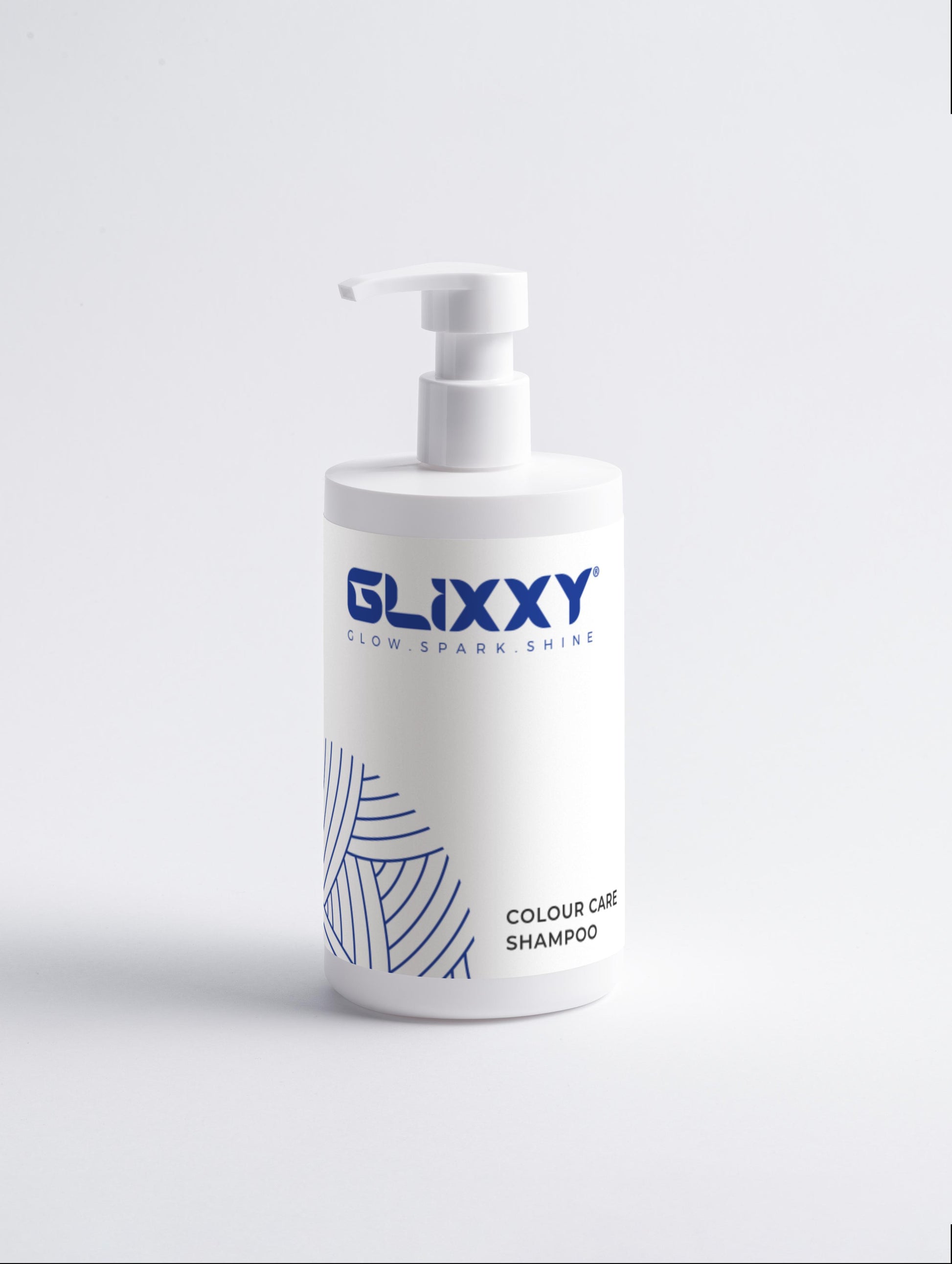 Glixxy Colour Care Shampoo bottle on a white background