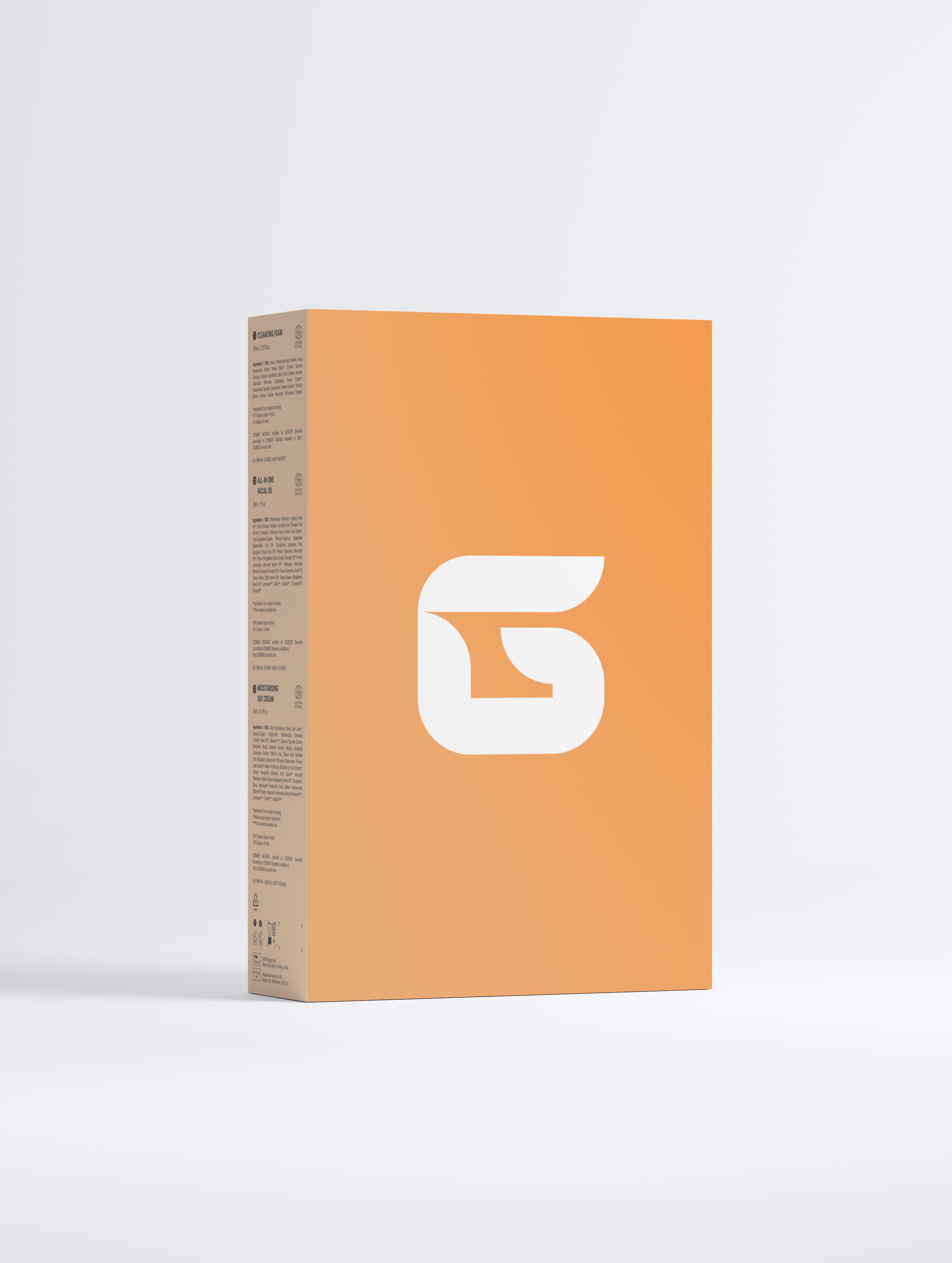 Orange box with a white Glixxy logo on a white background