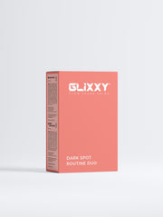 Glixxy Dark Spot Routine Duo packaging on a light gray background