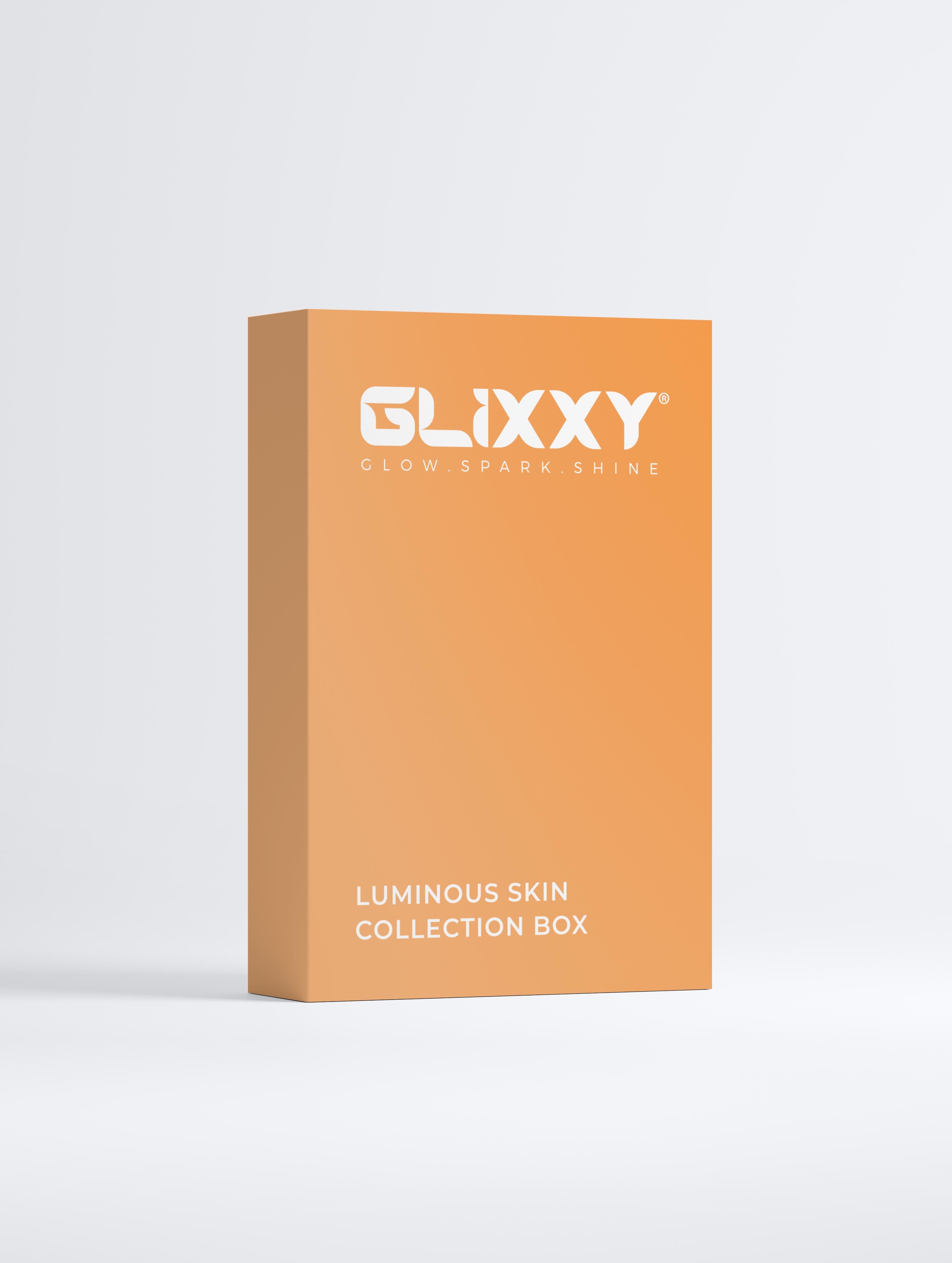 Glixxy Luminous Skin Collection Box on a white background