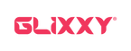 Glixxy logo in pink on a white background