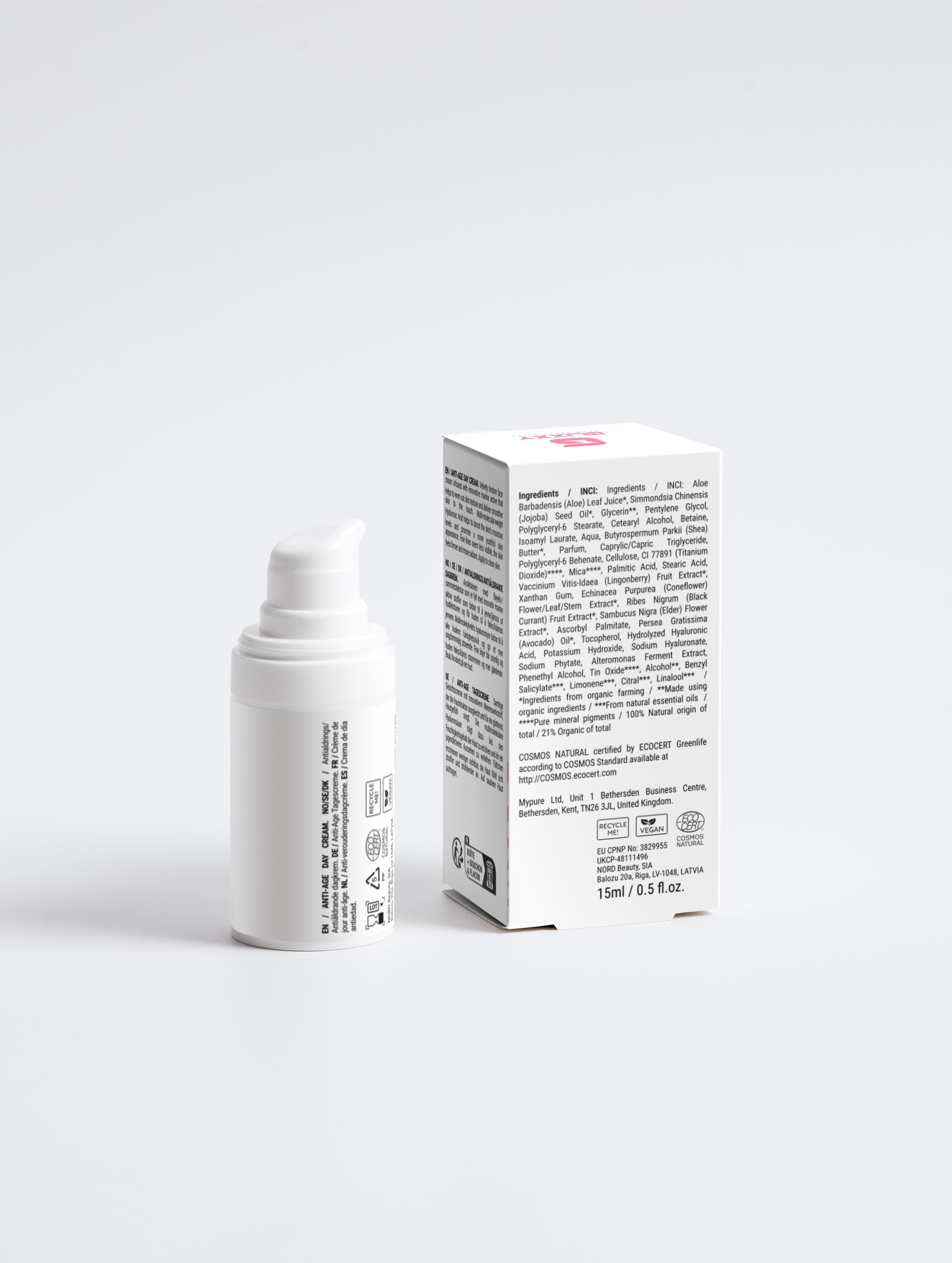 Anti-wrinkle day cream with niacinamide for reducing fine lines