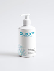 Glixxy moisturising conditioner bottle on a white background