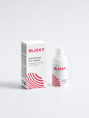 Glixxy smoothing eye cream packaging on a white background