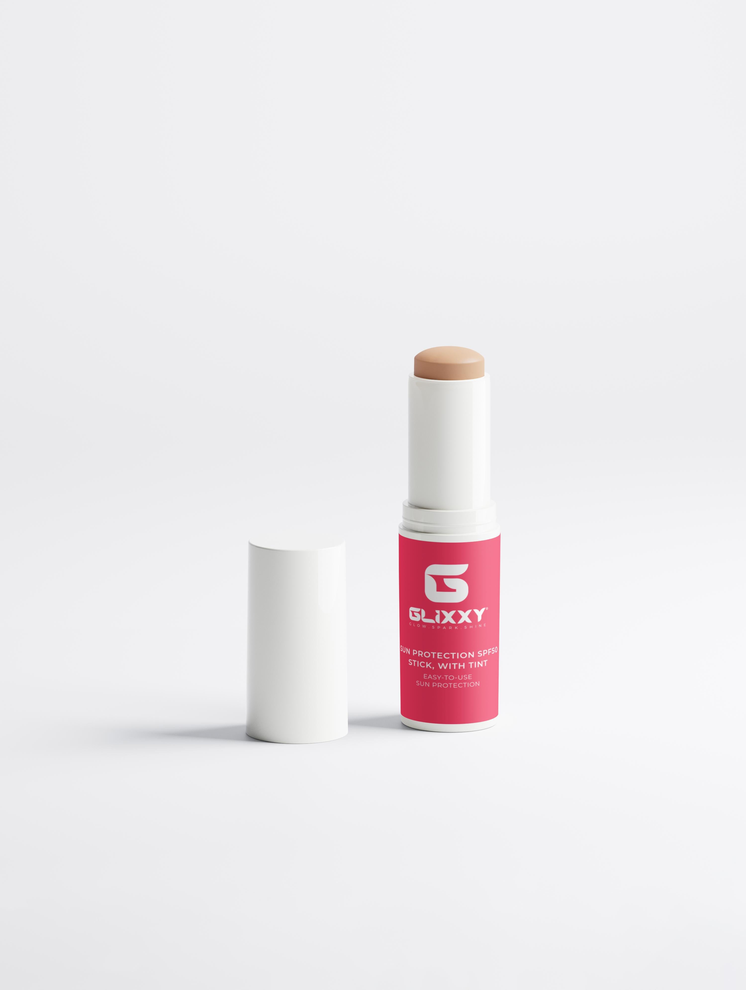 Glixxy sun protection stick spf 30 on a white background