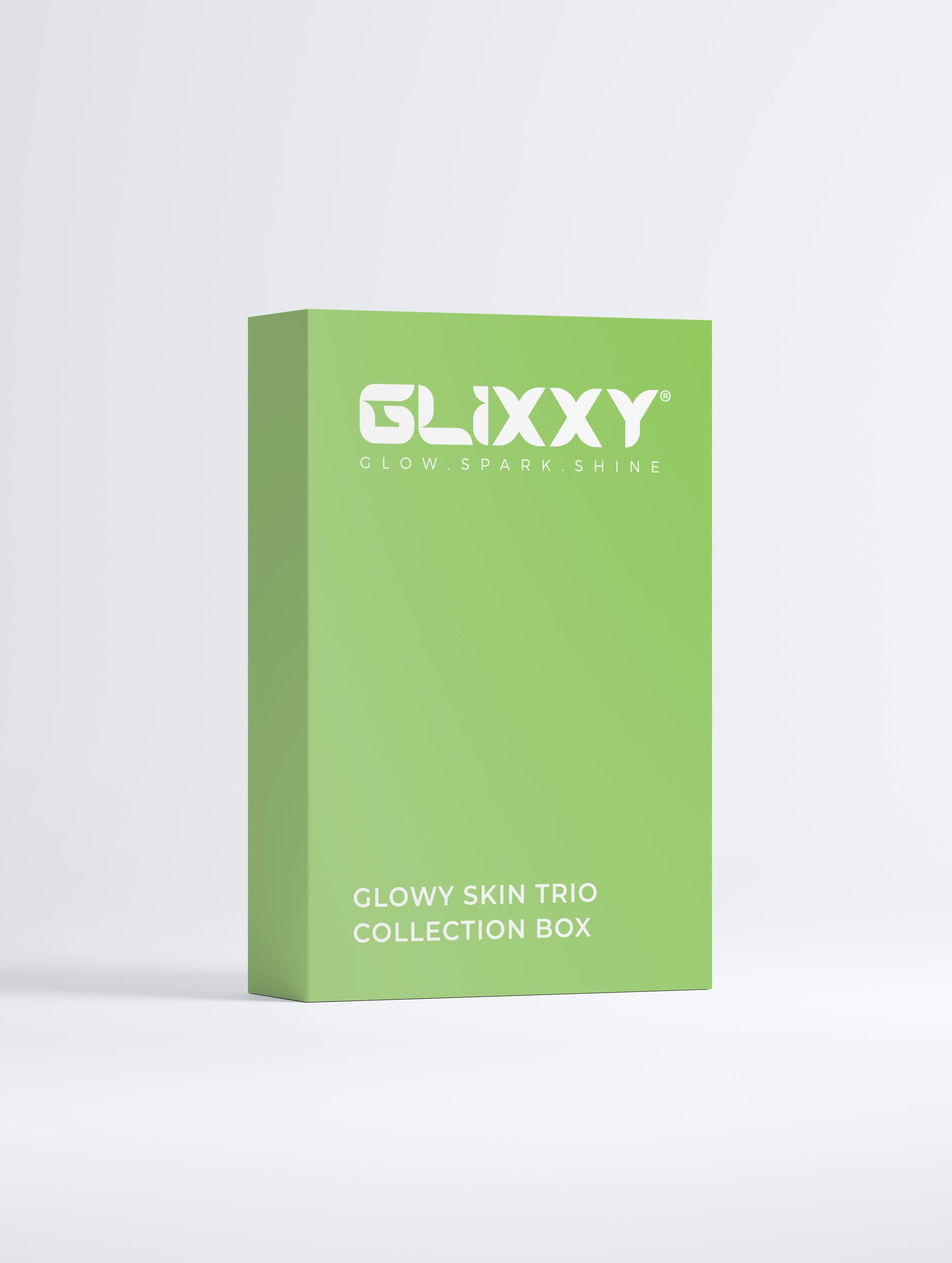 Green Glixxy box on a white background