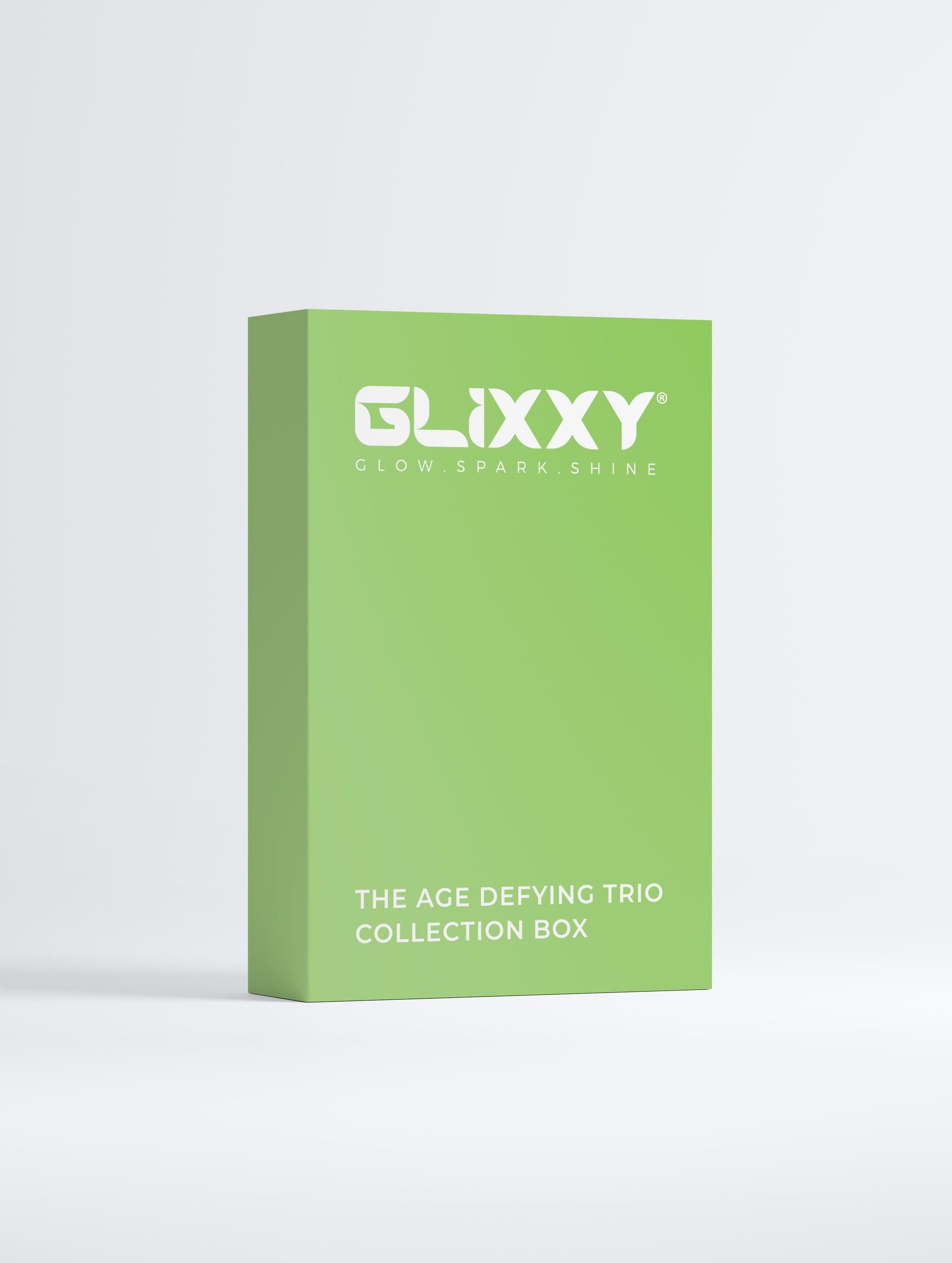 Green box with 'Glixxy' branding on a white background